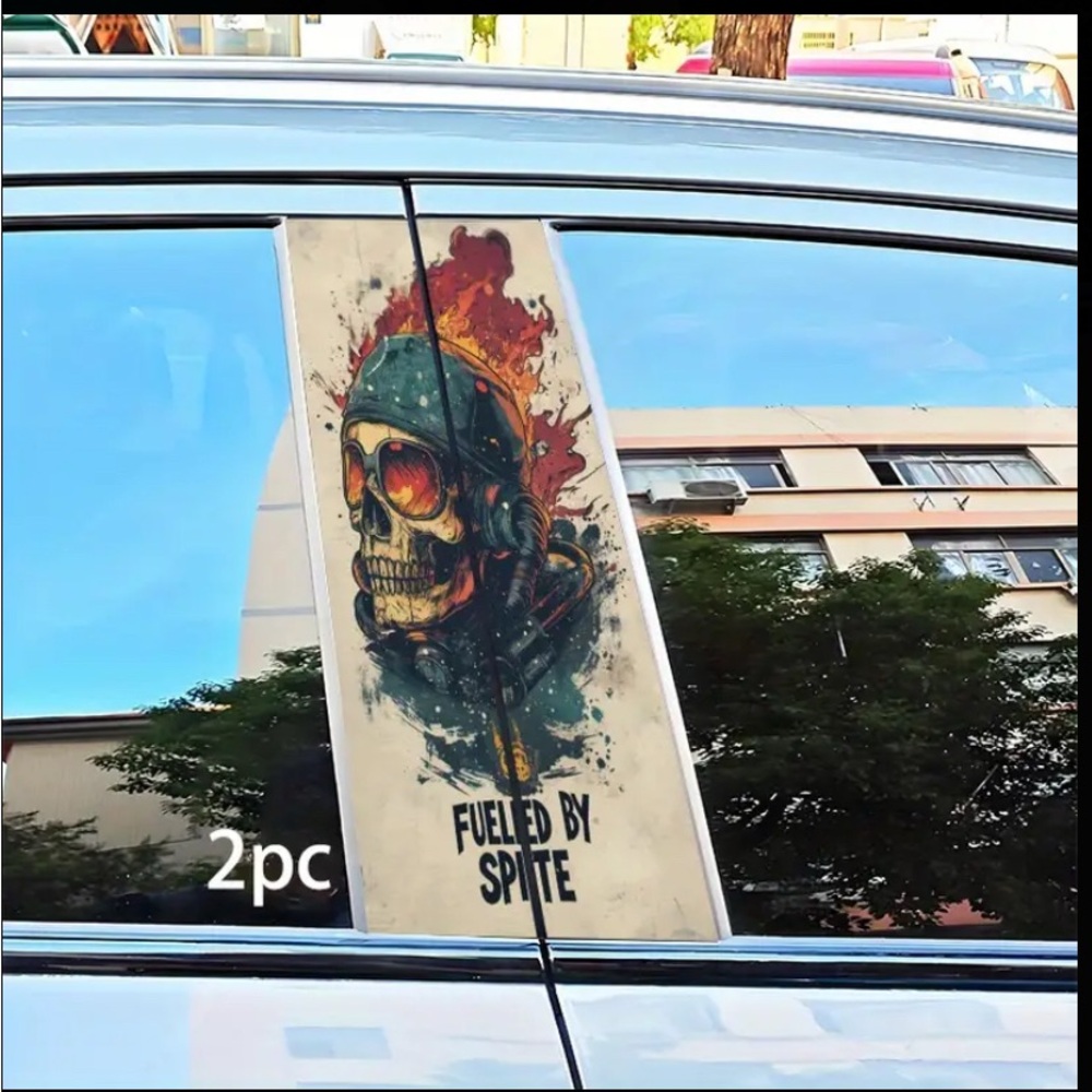 Skull Car Window Decals - 2pc - Picture 5 of 7